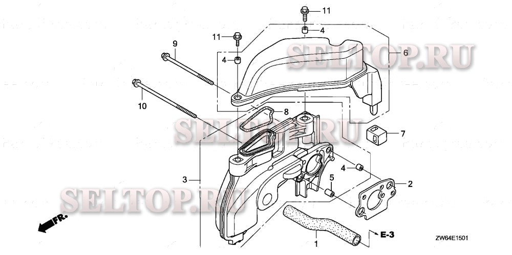 Воздуховод (2) для Honda BF2D6 SCHA