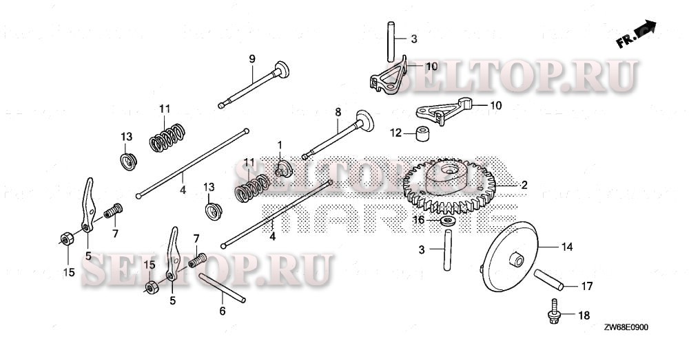 Распредвал для Honda BF2DK0 SCAB
