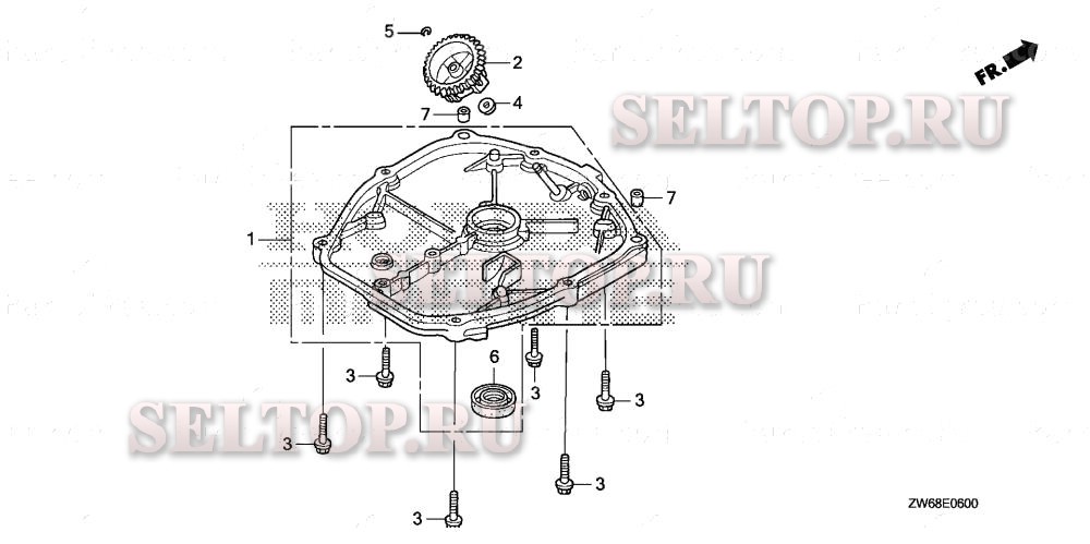 Крышка картера для Honda BF2DK0 SCAB