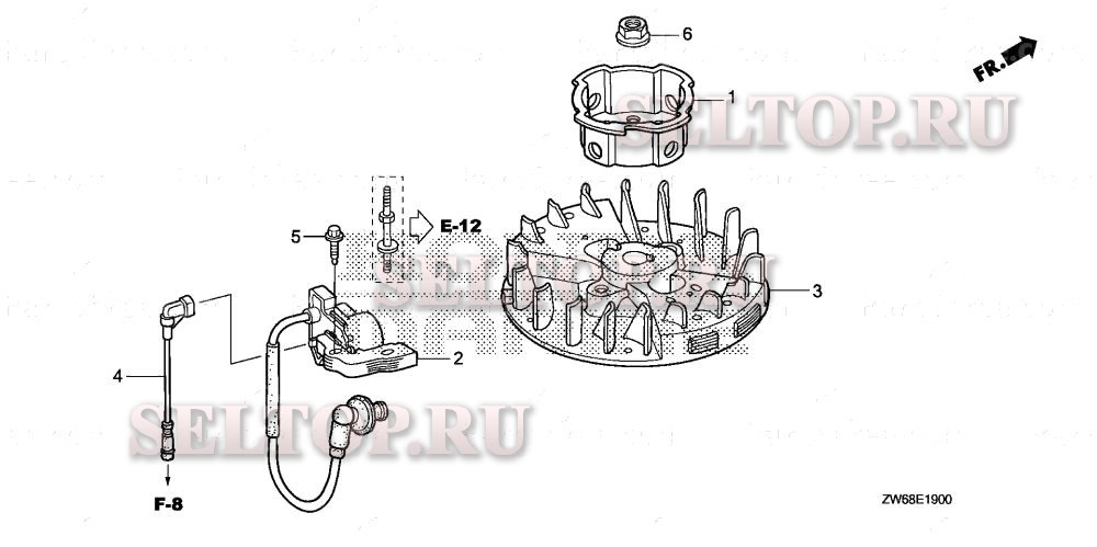 Маховик для Honda BF2DK0 SCAB