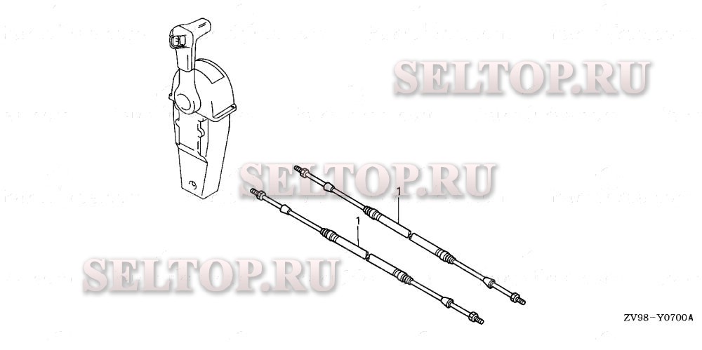 Кабель (single) для Honda BF30A1 LRSA