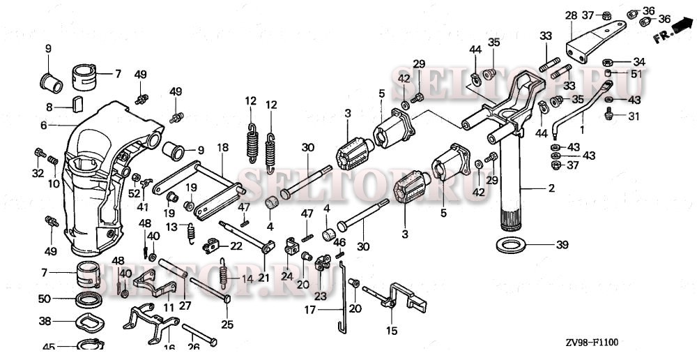 Корпус вертлюга для Honda BF30A1 LRSA