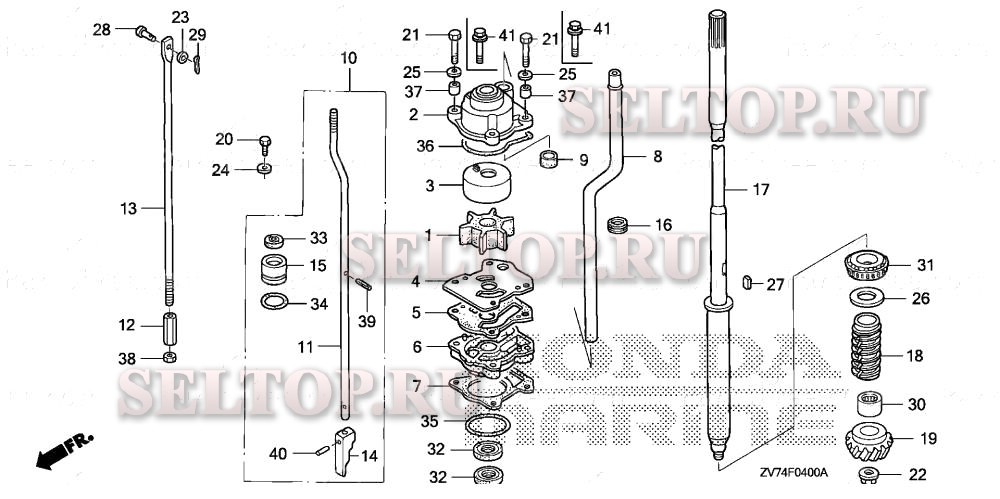 Водяной насос для Honda BF30D4 LHA