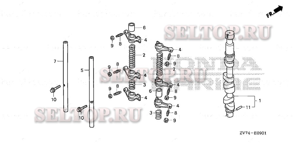 Распредвал (2) для Honda BF30D4 SHGA