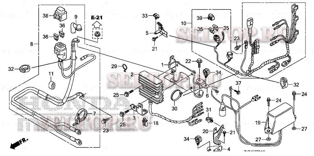 Регулятор (2) для Honda BF30D4 SHGA