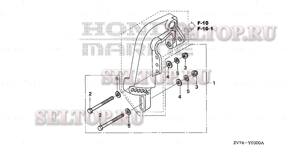 Подвесной монтажный комплект для Honda BF30DK0 LRGA
