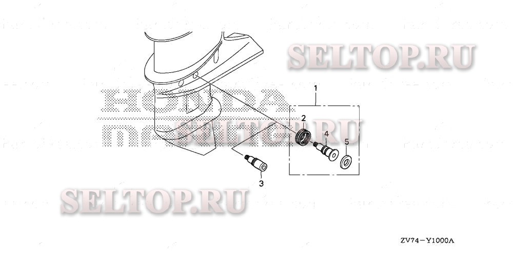Патрубок шланга для Honda BF30DK0 LRGA