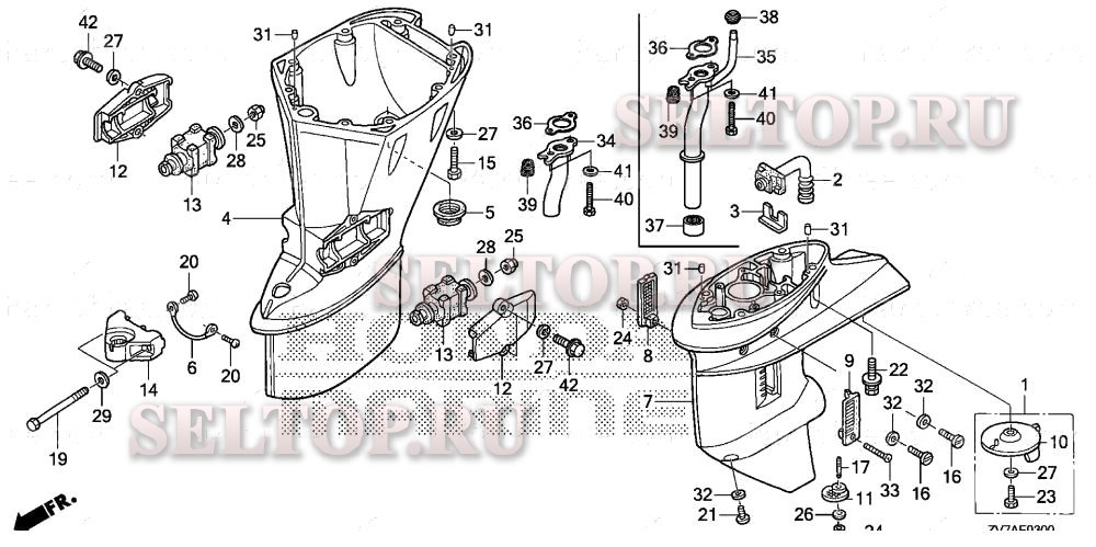 Выступающая часть для Honda BF30DK3 LRGA