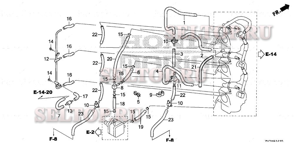 Карбюратор tubing для Honda BF30DK3 LRTA