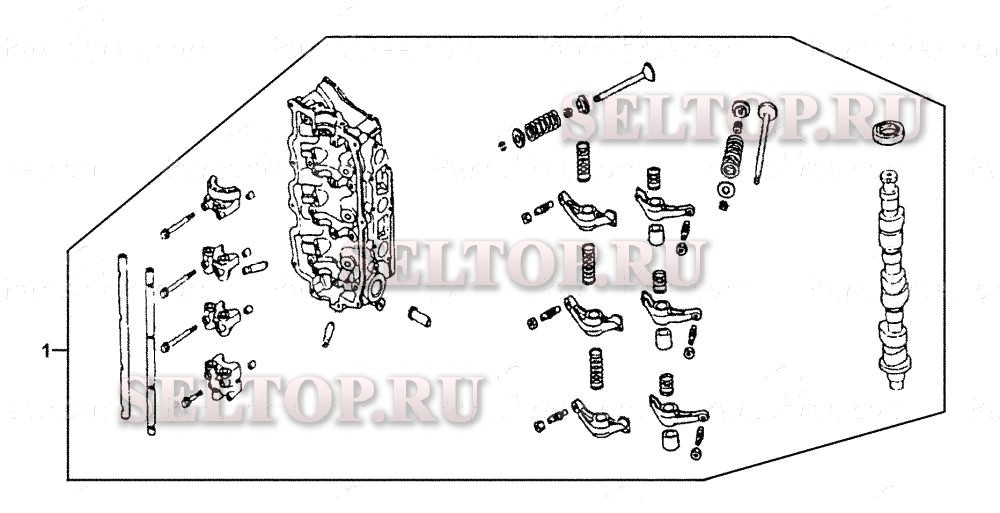 Головка цилиндров в сборе для Honda BF40A LRA