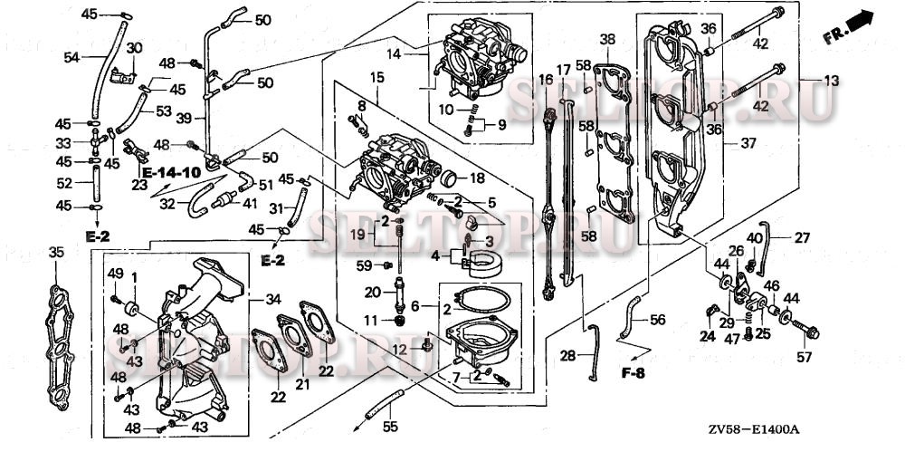 Карбюратор для Honda BF40A2 XRTA