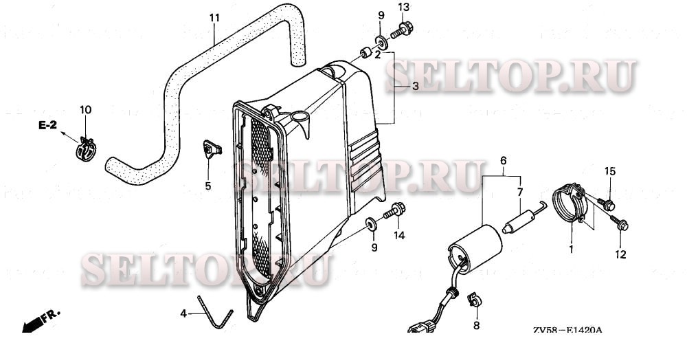 Крышка глушителя для Honda BF40A3 LHTA