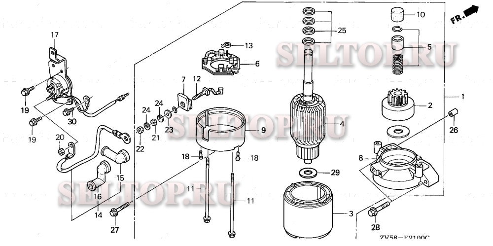 Стартер для Honda BF40A3 LHTA