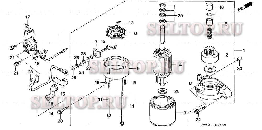 Стартер для Honda BF40A5 LRTA