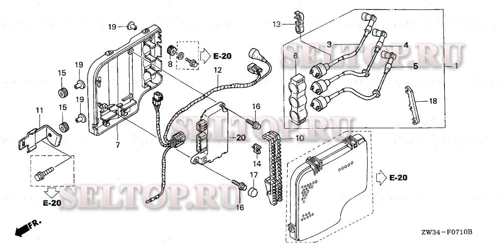 Катушка зажигания для Honda BF40AK0 LRTA