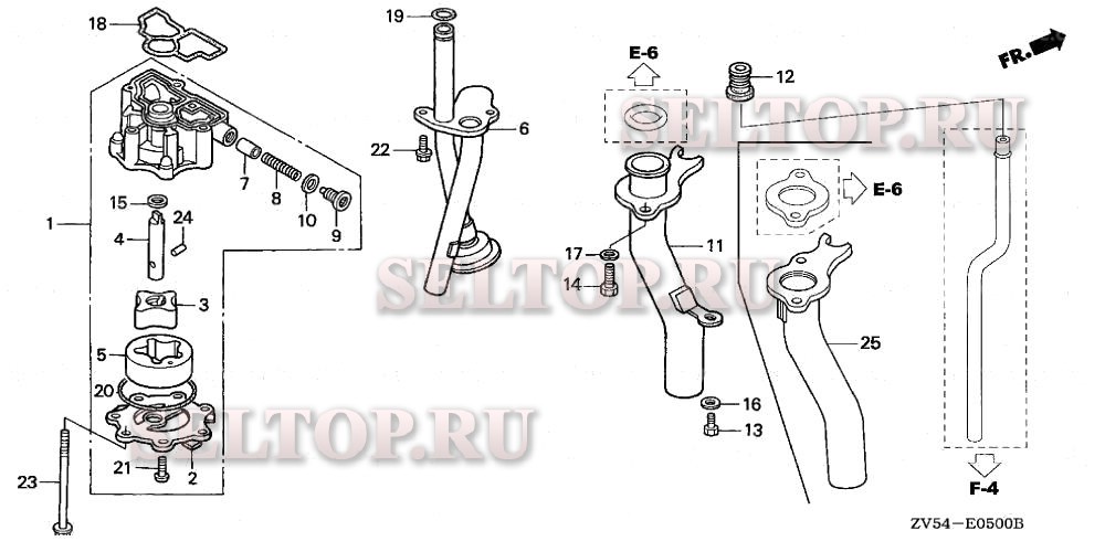 Масляный насос для Honda BF40AW XRTA