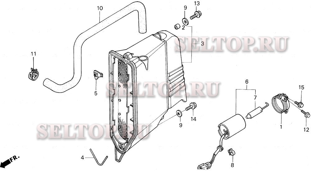 Крышка глушителя для Honda BF40AX LHTA
