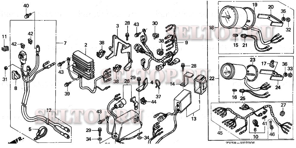 Регулятор, кабель дистанционного управления для Honda BF40AY LHA