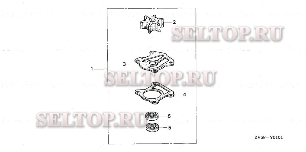 Крыльчатка насоса для Honda BF40AY XRTA