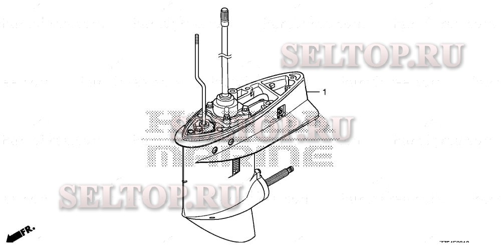 Корпус редуктора в сборе для Honda BF40D LRTA