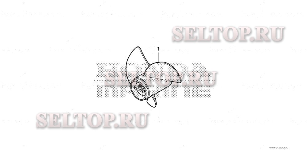 Гребной винт для Honda BF40D LRTA