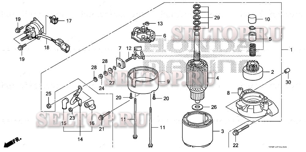 Стартер для Honda BF40D LRTA