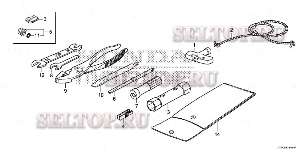 Инструмент, прочие запчасти для Honda BF40DK2 LHA