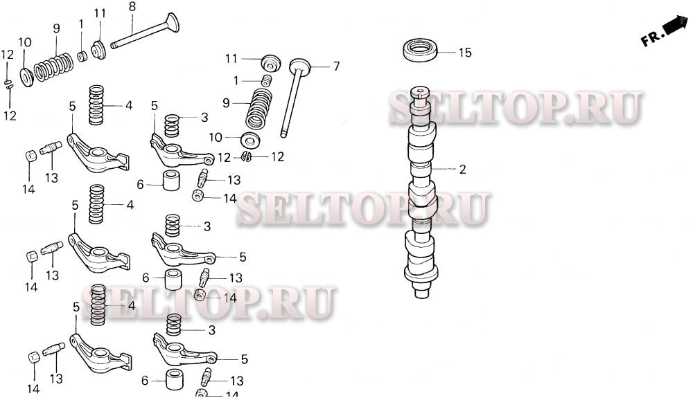 Распредвал для Honda BF50A SRJA