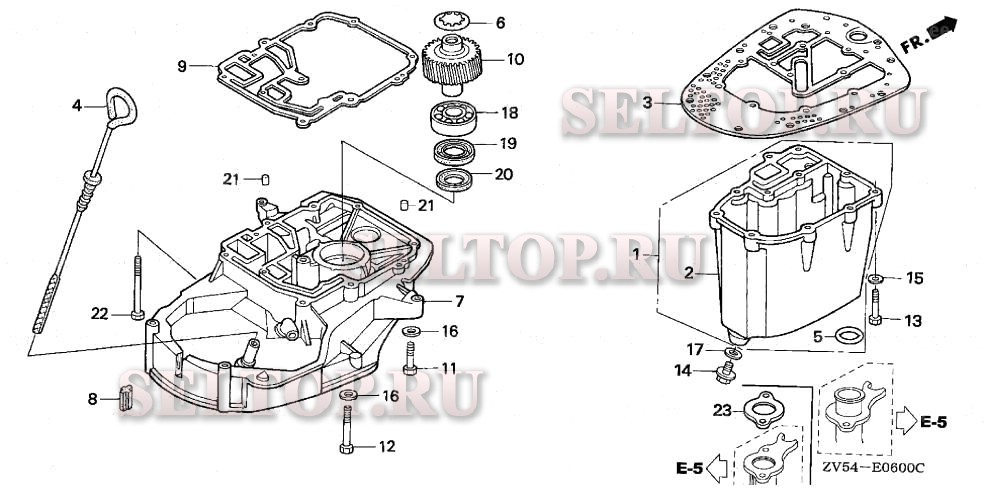 Масляный поддон для Honda BF50A SRJA
