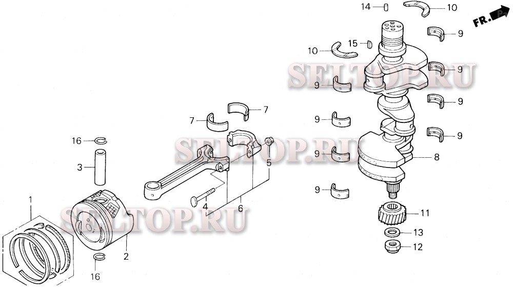 Поршень для Honda BF50A SRJA