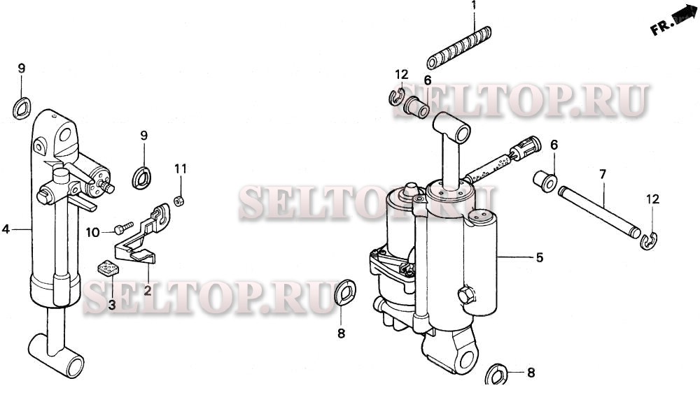 Power trim-tilt для Honda BF50AX LRTA