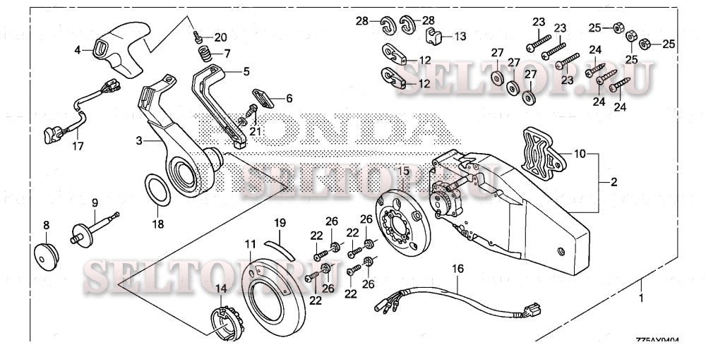 Honda bf50 схема