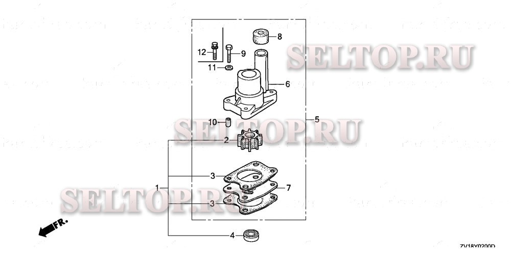 Крыльчатка насоса для Honda BF5A5 SA