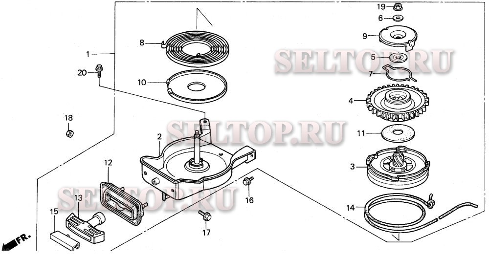 Ручной стартер для Honda BF5AM LA