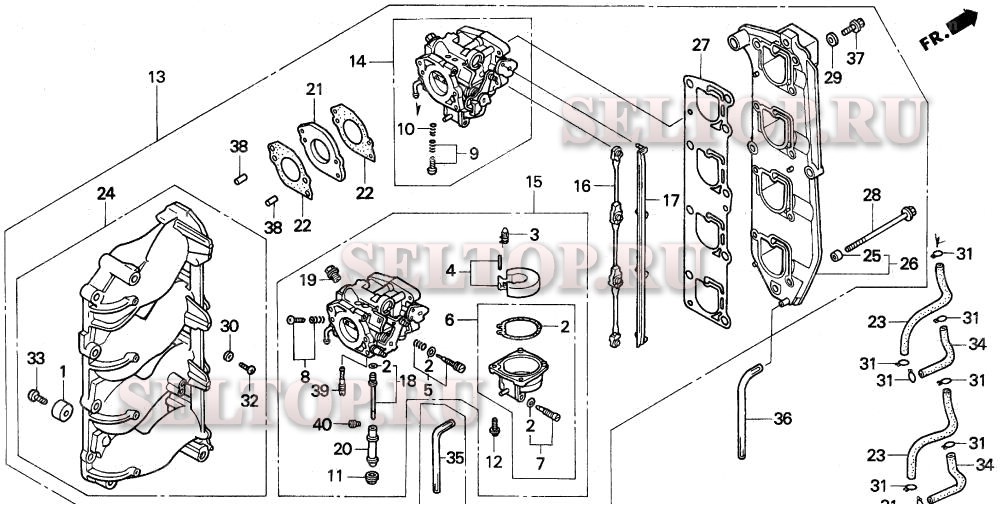 Карбюратор для Honda BF75AW XRTA