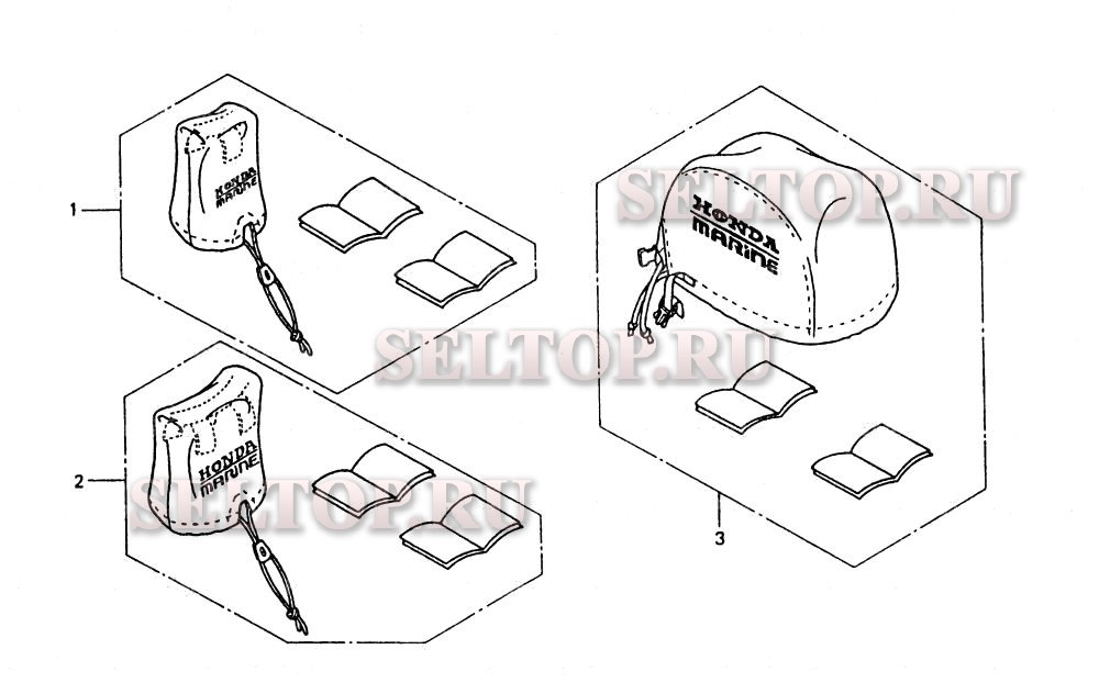 Комплект крышки двигателя для Honda BF75AX LRTA