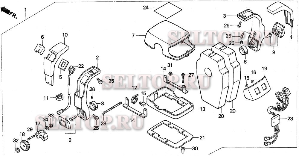Дистанционное управление (3) для Honda BF75AX LRTA