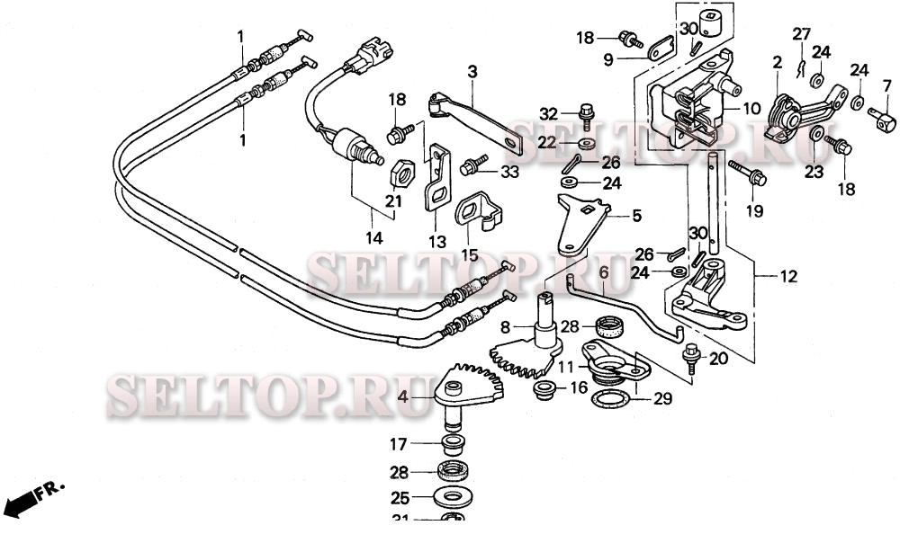 Ось вилки переключения для Honda BF75AX LRTA