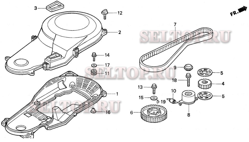 Зубчатый ремень привода для Honda BF75AY LHTA