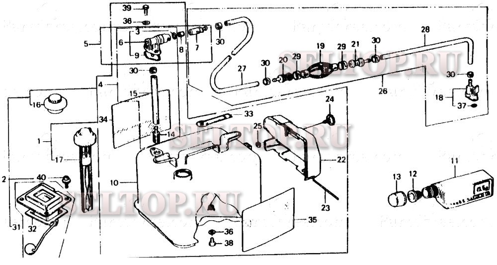 Топливный бак, расширительный бачок для Honda BF75B SA