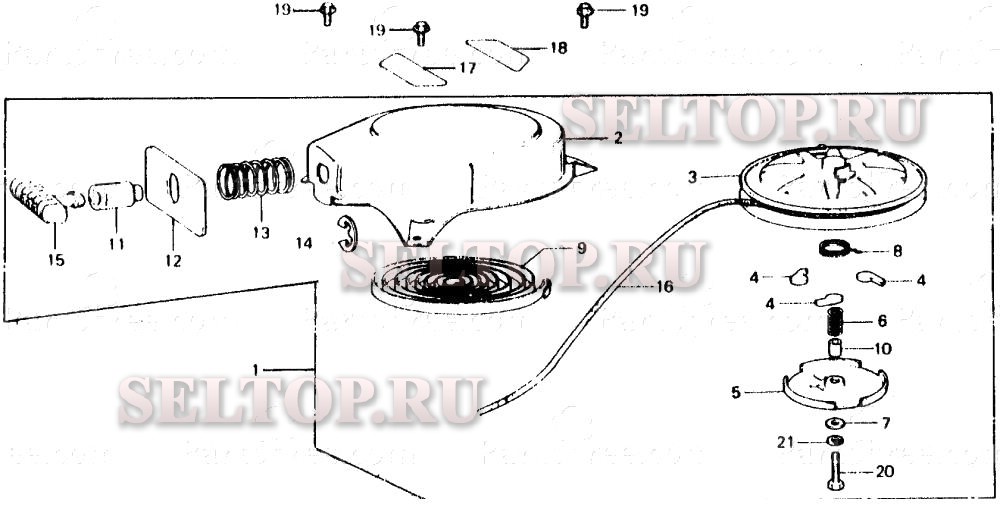 Ручной стартер для Honda BF75B SA