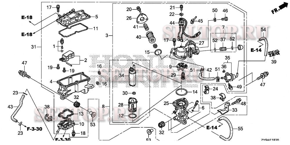 Пароотделитель для Honda BF75DK3 LRTA