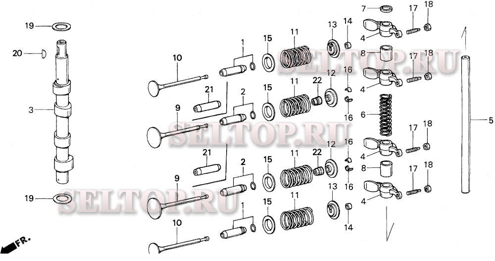 Распредвал для Honda BF8AK LA