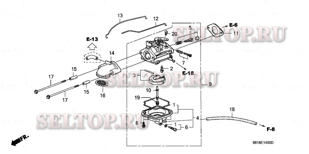 Карбюратор для Honda BF8AK0 LA