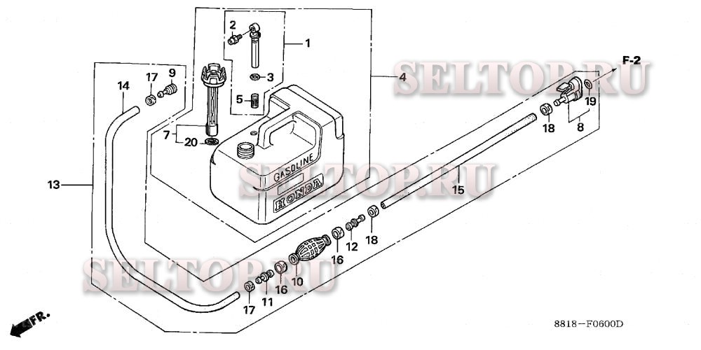 Топливный бак для Honda BF8AX SA