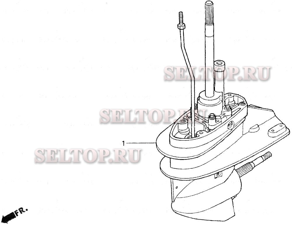 Корпус редуктора в сборе для Honda BF8AX XA