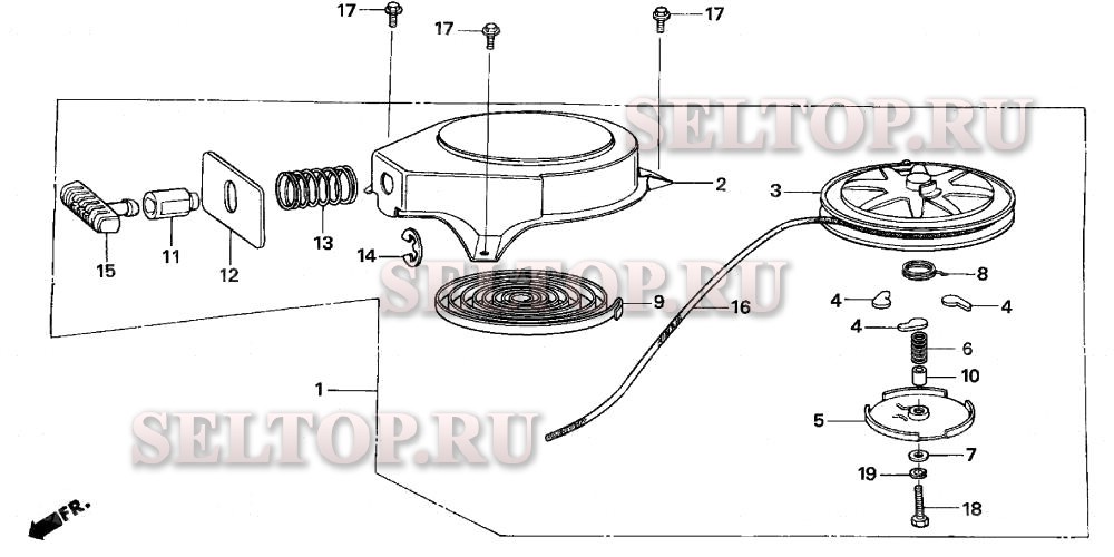 Ручной стартер для Honda BF8AX XA