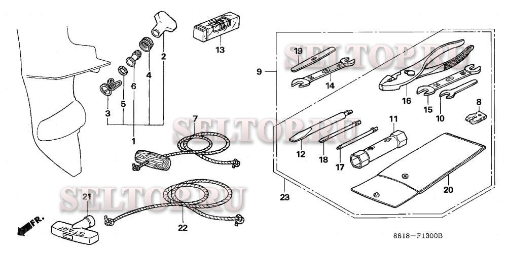 Вход воды, инструмент для Honda BF8AX XA