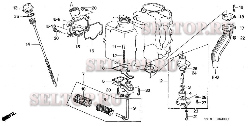 Масляный насос для Honda BF8AY XA