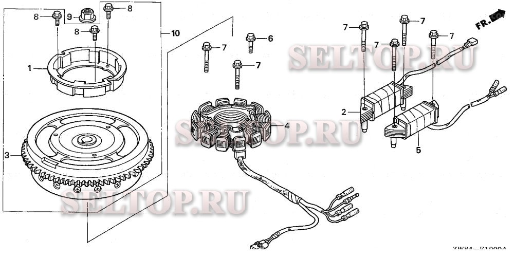 Маховик для Honda BF8D2 LHSA